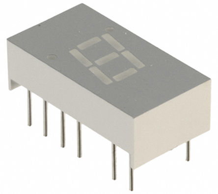 Kingbright - SA04-11CGKWA - Kingbright 1ַ 7  ɫ LED  SA04-11CGKWA, 30 mcd, ҲС, 10.2mmַ, ͨװװ		