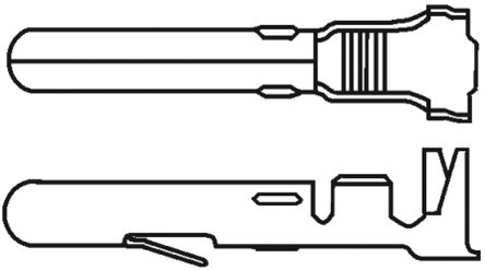 TE Connectivity - 153226-1 - TE Connectivity Commercial MATE-N-LOK ϵ  ѹӽ߶ 153226-1,  ͭо, 14AWG  12AWG		