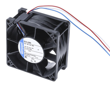 ebm-papst - 8212J/2H3 - ebm-papst 8200J ϵ 25W 12 V ֱ  8212J/2H3, 190m3/h, 12000rpm, 80 x 80 x 38mm		
