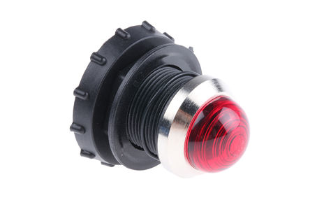 Tranilamp - MXA RED - Tranilamp LED 面板安装 指示透镜及灯座组合 MXA RED, 红色 球形透镜, 17.5mm透镜直径		