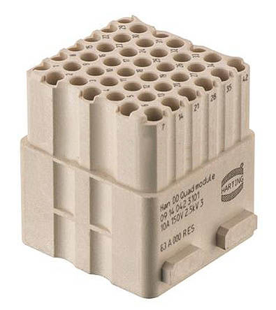 Harting - 09140423101 - Harting Han-Modular ϵ 7  42 · ĸ ģ 09140423101,  10A/ 150 V, HAN Modular		