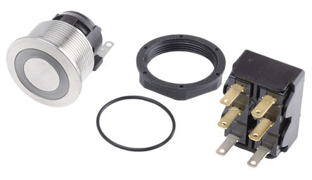 Schurter - 1241.6924.1122000 - Schurter 1241.6924.1122000 IP67 ˲ DP / ɫLED 尲װ ť, 10 A @ 250 V 		