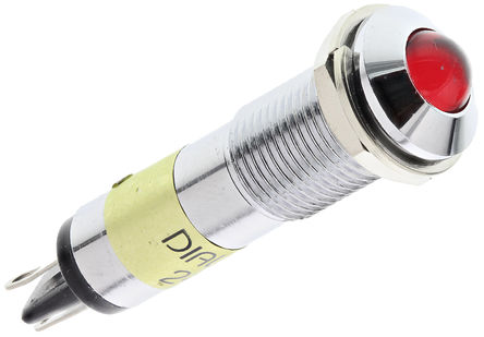 Dialight - 609-1112-140F - Dialight 609-1112-140F 6.1 mm ͹ ɫ LED ָʾ, ƬӶ, 9mmװ׳ߴ, 24 V ֱ		