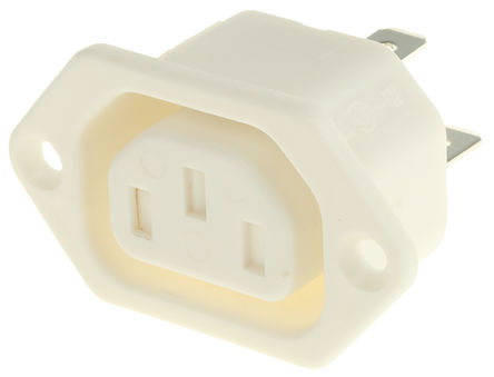 Bulgin - PX0793/63/WH - Bulgin 尲װ C13 IEC ͷ PX0793/63/WH, Ӷ˽, 10A, 250 V 		