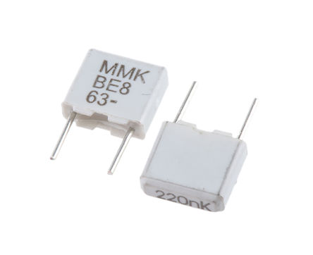 KEMET - MMK5224K63J01L4BULK - KEMET MMK ϵ 220nF ͨ PET  (PET) MMK5224K63J01L4BULK, 10%ݲ, 40 V 63 V ֱ		
