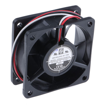 RS Pro - OD6025-24HB01A - RS Pro OD6025 ϵ 3.5W 24 V ֱ  OD6025-24HB01A, 40.8m3/h, 4500rpm, 60 x 60 x 25mm		