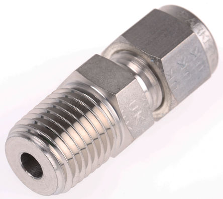 Parker - 4MSC4N-316 - Parker ֱ ֹܼ ͷ 4MSC4N-316, 1/4 in NPT x1/4inܾ		