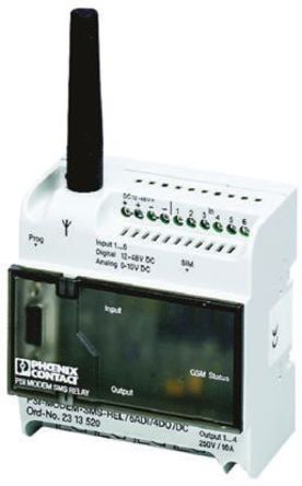 Phoenix Contact - 2313520 - Phoenix Contact 231 ϵ PLC /ģ PSI-MODEM-SMS-REL/6ADI/4DO/DC, 28 V ֱ240 V , 86 x 12.3 x 96 mm		