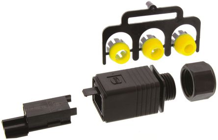 Harting - 09461453411 - Harting Han Push Pull ϵ 3  ͷ RJ45-Rangierfeld ׼ 09461453411, 16A, 250 V		