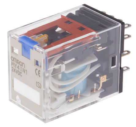Omron - MY4IN1 DC24(S) - Omron MY4IN1 DC24(S) 4 ˫ ʽ Ǳ̵, 5 A, 24V dc		