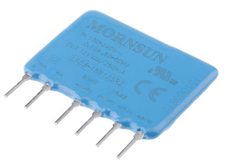 RS Pro - LS03-15B12SR2 - RS Pro 3W  ǶʽģʽԴ SMPS LS03-15B12SR2, 100  400 V dc, 85  264 V ac, 12V dc, 250mA, 78%Ч		