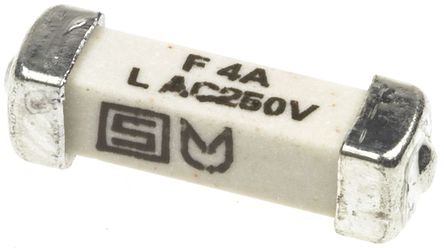 Schurter - 3405.0172.24 - Schurter 4A F۶ ɸλ̶۶ 3405.0172.24, 10.1 x 3 x 3mm, 125 V dc, 250 V ac		