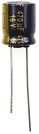 Panasonic - EEUFC1C471 - Panasonic FC  ϵ 16 V ֱ 470F ͨ  EEUFC1C471, 20%ݲ, 90m(ֵ), +105C		