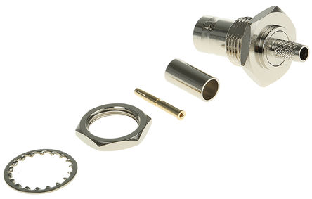 RS Pro - R13-011-00-012611000 - RS Pro 50 ֱ 尲װ 尲װ ĸ BNC  R13-011-00-012611000, 4GHz, ѹ ˽, RG58, 		