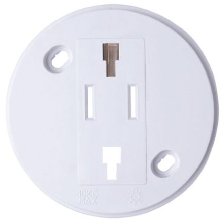 MK - K3220WHI - MK K3220WHI 3  ɫ ʽ컨ߺ, 75mm ֱ, 250 V , 6 A		