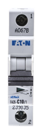 Eaton - FAZ6-C10/1 - Eaton xEffect FAZ6 ϵ 1 10 A MCB ΢Ͷ· FAZ6-C10/1, 6 kA Ͽ, C բ		