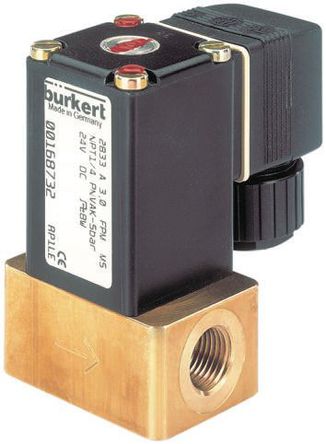 Burkert - 175943 - Burkert 2833 ϵ 2˿  ŷ 175943, 2 Bar, 1/4in˿, NC, 24 V ֱ		