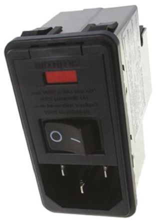 TE Connectivity - PS0S0DSXB - TE Connectivity Ƕʽ C14 IEC ˲ ͷ PS0S0DSXB, ζ˽, 10A, 250 V 		