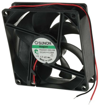 Sunon - PE92252V1-000U-A99 - Sunon PE ϵ 5.28W 24 V ֱ  PE92252V1-000U-A99, 127.5m3/h, 4500rpm, 92 x 92 x 25mm		