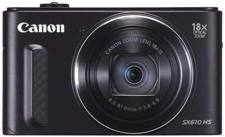 Canon - 0111C012AA - Canon SX610 黑色 数码相机 4X数字变焦 18X光学变焦, 3in LCD, PowerShot系列		