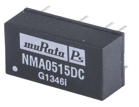 Murata Power Solutions - NMA0515DC - Murata Power Solutions NMA ϵ 1W ʽֱ-ֱת NMA0515DC, 4.5  5.5 V ֱ, ±15V dc, ±33mA, 1kVѹ, 78%Ч		