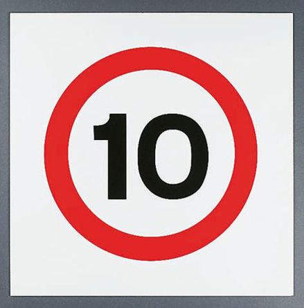 Signs & Labels - R12/T - Signs & Labels R12/T  10 MPH ־, 450 x 450mm		