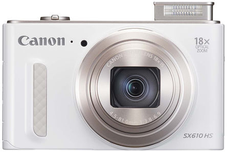 Canon - 0112C011AA - Canon SX610 白色 数码相机 4X数字变焦 18X光学变焦, 3in LCD, PowerShot系列		