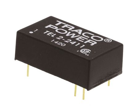 TRACOPOWER - TEL 2-2411 - TRACOPOWER TEL 2 ϵ 2W ʽֱ-ֱת TEL 2-2411, 18  36 V ֱ, 5V dc, 400mA, 1.5kV dcѹ, 77%Ч, DIP 16װ		