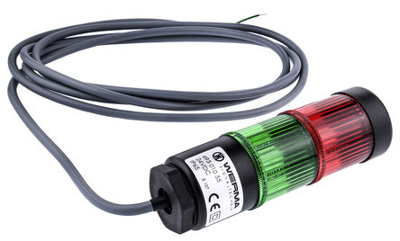 Werma - 69301055 - Werma Kompakt 693 ϵ LED ź 69301055, 2 Ԫ, ɫ/ɫ, 24 V ֱԴ		