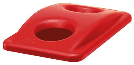 Rubbermaid Commercial Products - FG269288RED - 红色 塑料 垃圾桶盖, 使用于Slim Jim 容器, 70mm		