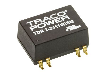 TRACOPOWER - TDR 2-2411WISM - TRACOPOWER TDR 2WISM ϵ 2W ʽֱ-ֱת TDR 2-2411WISM, 9  36 V ֱ, 5V dc, 400mA, 1.5kV dcѹ, 79%Ч		