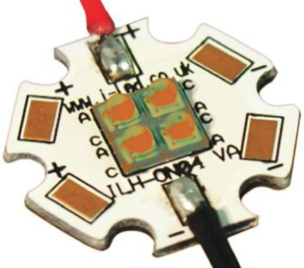 Intelligent LED Solutions - ILH-ON04-RDOR-SC201-WIR200 - ILS OSLON4 PowerStar ϵ 4 Ⱥɫ LED Բ ILH-ON04-RDOR-SC201-WIR200, 328 lm		