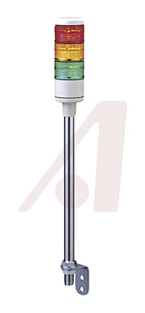 Patlite - LES-302A-RYG - Patlite LES ϵ LED ű LES-302A-RYG, 3 Ԫ, ɫɫɫ, 24 V /ֱԴ		