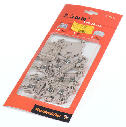 Weidmuller - WDU 2.5 PACK -1781720000 - Weidmuller WDU ϵ ׼ DIN  1781720000, 24A, 800 V		