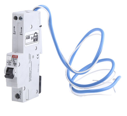 ABB - 2CSR175092R1164 - ABB DS271 ϵ 1+N C סլ RCBO, 2CSR175092R1164, 16A, 10 kA·		