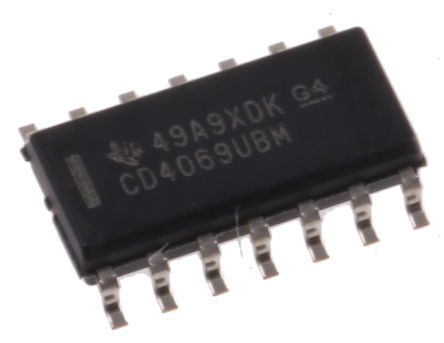 Texas Instruments - CD4069UBM - Texas Instruments CD4069UBM CMOS , 4.2mA, 3  18 VԴ, 14 SOICװ		