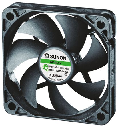 Sunon - HA60151V4-000U-999 - Sunon HA ϵ 0.6W 12 V ֱ  HA60151V4-000U-999, 18m3/h, 2500rpm, 60 x 60 x 15mm		