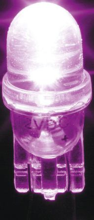 JKL Components - LE-0503-03UV - JKL Components  Ш LEDָʾƵ LE-0503-03UV, 9 mm, 12 V ֱ, 15 mA, 10mmֱ, 25ӽ		