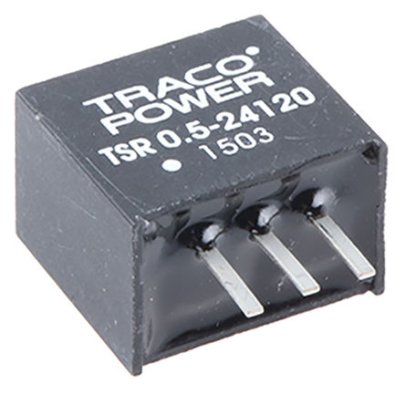 TRACOPOWER - TSR 0.5-24120 - TRACOPOWER TSR 0.5 ϵ ѹ TSR 0.5-24120, 15  32V dc, 12V dc, 500mA (1) , 97%Ч, SIP 3 װ		