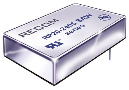 Recom - RP20-2412DAW - Recom RP20 AW ϵ 20W ʽֱ-ֱת RP20-2412DAW, 9  36 V ֱ, 12V dc, 833mA, 1.6kV dcѹ, 89%Ч		