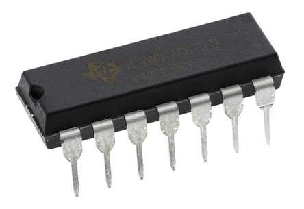 Texas Instruments - LM339N - Texas Instruments LM339N 4ͨ Ƚ, ·缫, 1.3s, ֵԴѹ, 14 PDIPװ		