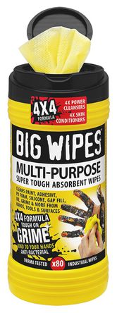 Big Wipes - 2410 - Big Wipes 2410 80 ɫ Ͱװ ʪ, 4 x 4in, ڹҵ		