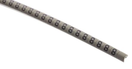 HellermannTyton - 515-01813 - HellermannTyton Helagrip ϵ 1000װ ҵ׺ Ϲ̶ ±ʶ HGDC2-5, 3.5mm, 2  5mmֱ, ӡ"8"ͼ		