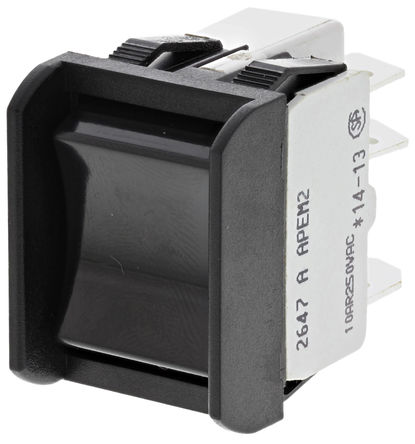Apem - 2647LP/2A232000L0 - Apem 2647LP/2A232000L0 ˫˫ ɫ ̰忪, ()--(), 10 A @ 250 V 		