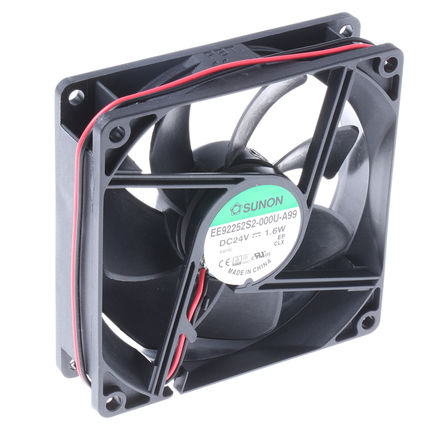 Sunon - EE92252S2-000U-A99 - Sunon EE ϵ 1.7W 24 V ֱ  EE92252S2-000U-A99, 76.5m3/h, 2700rpm, 92 x 92 x 25mm		