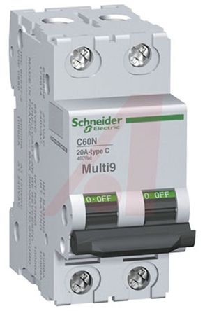 Schneider Electric - MG24449 - Schneider Electric C60 ϵ 2 10 A MCB ΢Ͷ· MG24449, 10 kA @ 125 V ֱ5 kA @ 480/277 V  Ͽ, C բ		