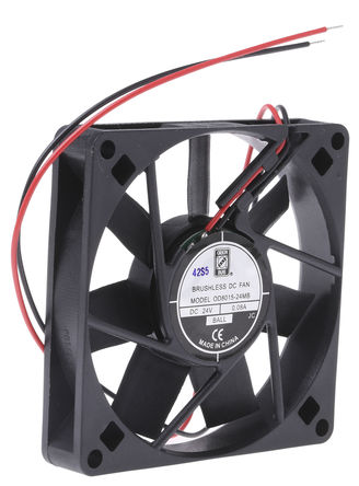 RS Pro - OD8015-24MB - RS Pro OD8015 ϵ 3.6W 24 V ֱ  OD8015-24MB, 39m3/h, 2500rpm, 80 x 80 x 15mm		