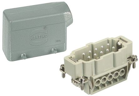Harting - 09300101521+09330102601 - Harting Han E ϵ 10  ͷ 󸺺ɵԴ׼ ׼ 09300101521+09330102601, PG16 Ƴߴ, 16A, 500 V		