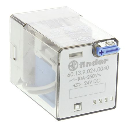 Finder - 60.13.9.024.0040 - Finder 60.13.9.024.0040 3 ˫ ʽ Ǳ̵, 10 A, 24V dc		