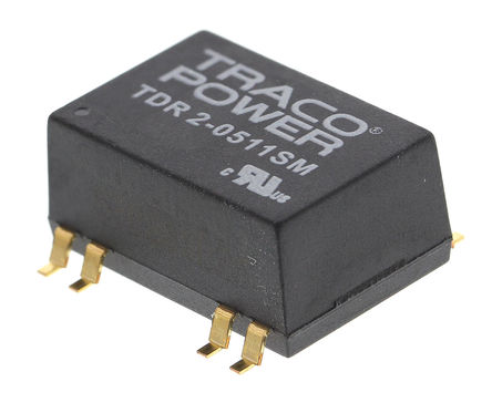 TRACOPOWER - TDR 2-0511SM - TRACOPOWER TDR 2SM ϵ 2W ʽֱ-ֱת TDR 2-0511SM, 4.5  9 V ֱ, 5V dc, 400mA, 1.5kV dcѹ, 80%Ч		